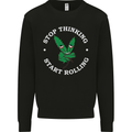 Rolling Funny Bong Weed Cannabis Drugs Mens Sweatshirt Jumper Black