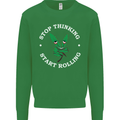 Rolling Funny Bong Weed Cannabis Drugs Mens Sweatshirt Jumper Irish Green
