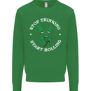 Rolling Funny Bong Weed Cannabis Drugs Mens Sweatshirt Jumper Irish Green