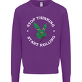 Rolling Funny Bong Weed Cannabis Drugs Mens Sweatshirt Jumper Purple
