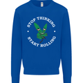 Rolling Funny Bong Weed Cannabis Drugs Mens Sweatshirt Jumper Royal Blue