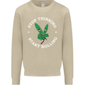 Rolling Funny Bong Weed Cannabis Drugs Mens Sweatshirt Jumper Sand