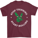 Rolling Funny Bong Weed Cannabis Drugs Mens T-Shirt Cotton Gildan Maroon