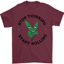 Rolling Funny Bong Weed Cannabis Drugs Mens T-Shirt Cotton Gildan Maroon