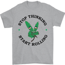 Rolling Funny Bong Weed Cannabis Drugs Mens T-Shirt Cotton Gildan Sports Grey