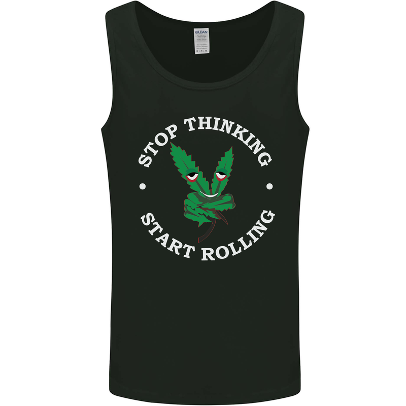 Rolling Funny Bong Weed Cannabis Drugs Mens Vest Tank Top Black