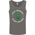 Rolling Funny Bong Weed Cannabis Drugs Mens Vest Tank Top Charcoal