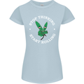 Rolling Funny Bong Weed Cannabis Drugs Womens Petite Cut T-Shirt Light Blue