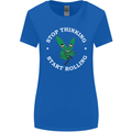 Rolling Funny Bong Weed Cannabis Drugs Womens Wider Cut T-Shirt Royal Blue