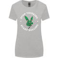Rolling Funny Bong Weed Cannabis Drugs Womens Wider Cut T-Shirt Sports Grey