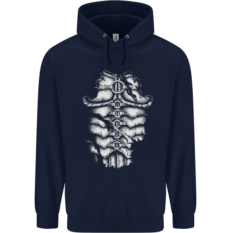 Roman Armour Fancy Dress Warrior Gym MMA Childrens Kids Hoodie Navy Blue
