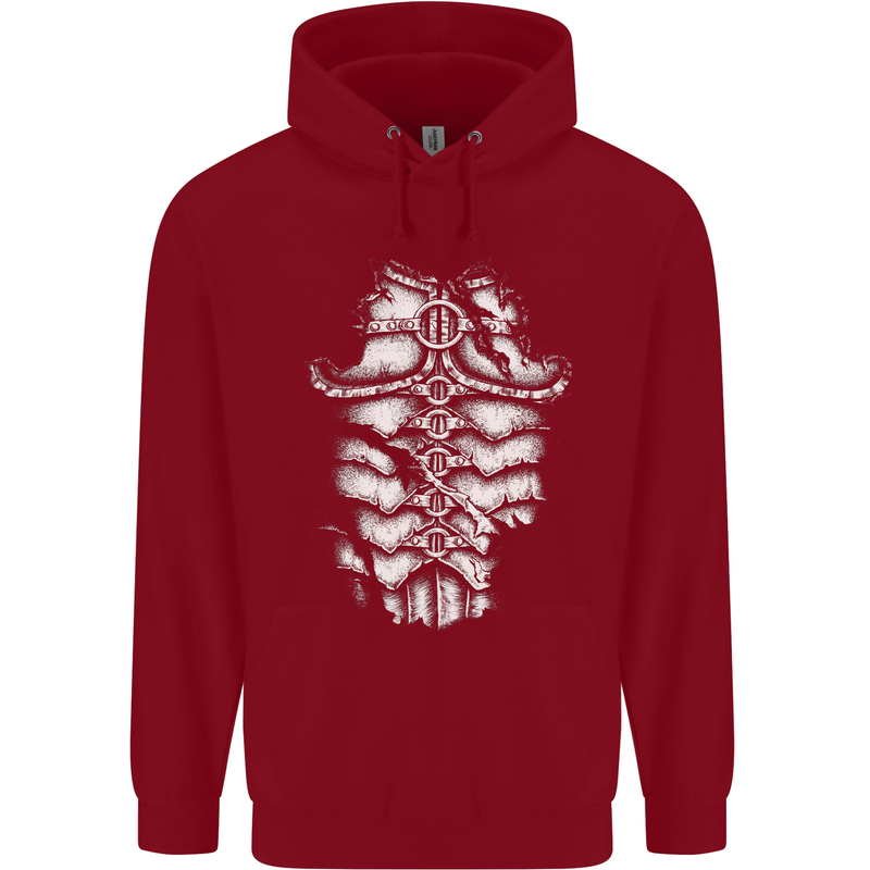 Roman Armour Fancy Dress Warrior Gym MMA Childrens Kids Hoodie Red