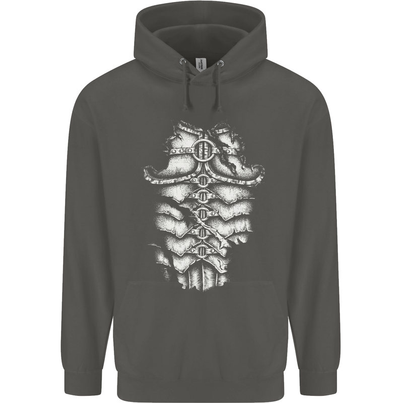 Roman Armour Fancy Dress Warrior Gym MMA Childrens Kids Hoodie Storm Grey