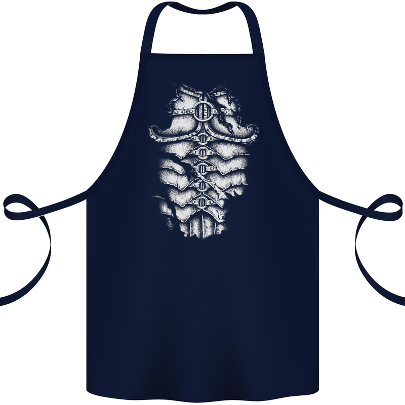 Roman Armour Fancy Dress Warrior Gym MMA Cotton Apron 100% Organic Navy Blue