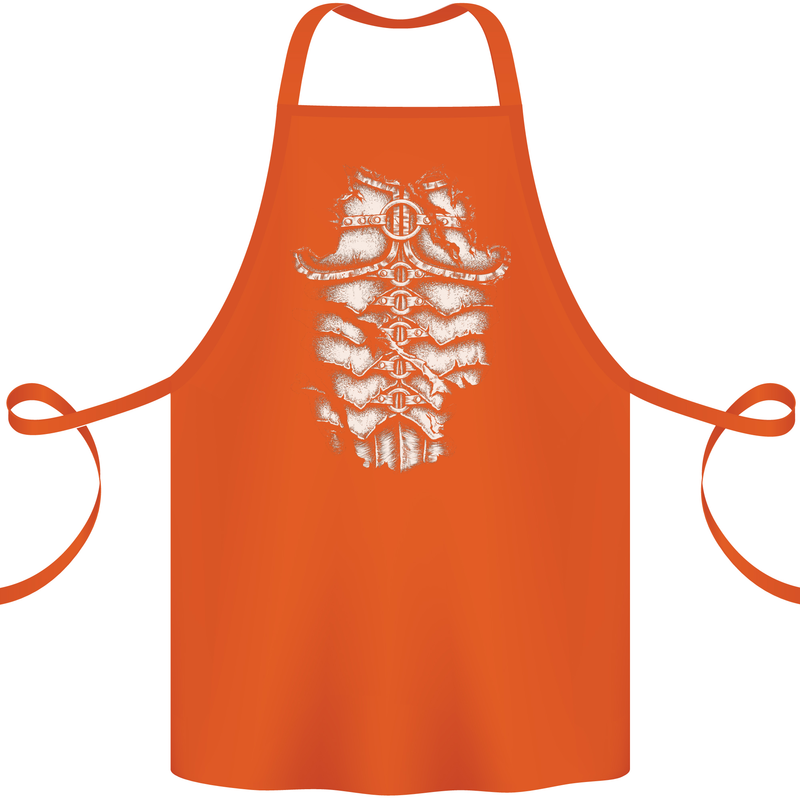 Roman Armour Fancy Dress Warrior Gym MMA Cotton Apron 100% Organic Orange