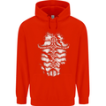 Roman Armour Fancy Dress Warrior Gym MMA Mens 80% Cotton Hoodie Bright Red