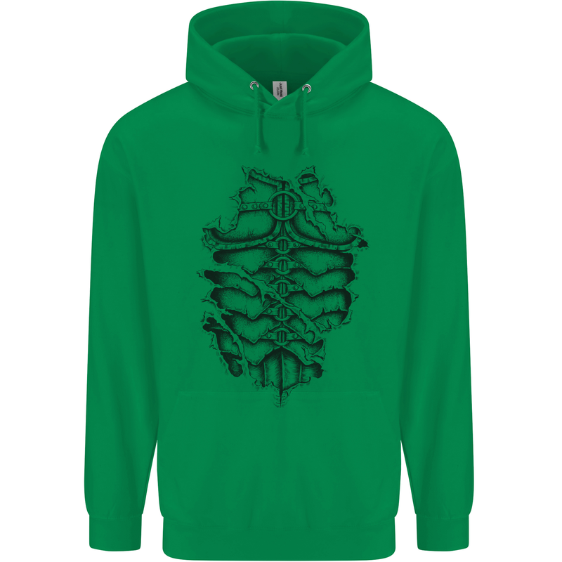 Roman Armour Fancy Dress Warrior Gym MMA Mens 80% Cotton Hoodie Irish Green