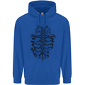 Roman Armour Fancy Dress Warrior Gym MMA Mens 80% Cotton Hoodie Royal Blue