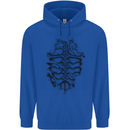 Roman Armour Fancy Dress Warrior Gym MMA Mens 80% Cotton Hoodie Royal Blue