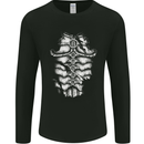 Roman Armour Fancy Dress Warrior Gym MMA Mens Long Sleeve T-Shirt Black