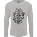Roman Armour Fancy Dress Warrior Gym MMA Mens Long Sleeve T-Shirt Sports Grey