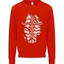 Roman Armour Fancy Dress Warrior Gym MMA Mens Sweatshirt Jumper Bright Red