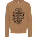 Roman Armour Fancy Dress Warrior Gym MMA Mens Sweatshirt Jumper Caramel Latte