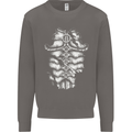 Roman Armour Fancy Dress Warrior Gym MMA Mens Sweatshirt Jumper Charcoal