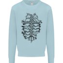 Roman Armour Fancy Dress Warrior Gym MMA Mens Sweatshirt Jumper Light Blue