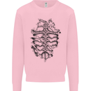 Roman Armour Fancy Dress Warrior Gym MMA Mens Sweatshirt Jumper Light Pink