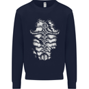 Roman Armour Fancy Dress Warrior Gym MMA Mens Sweatshirt Jumper Navy Blue