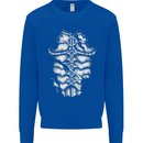 Roman Armour Fancy Dress Warrior Gym MMA Mens Sweatshirt Jumper Royal Blue