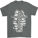 Roman Armour Fancy Dress Warrior Gym MMA Mens T-Shirt Cotton Gildan Charcoal