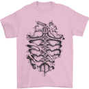 Roman Armour Fancy Dress Warrior Gym MMA Mens T-Shirt Cotton Gildan Light Pink
