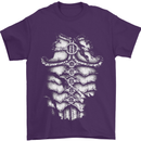 Roman Armour Fancy Dress Warrior Gym MMA Mens T-Shirt Cotton Gildan Purple