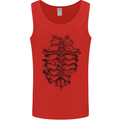 Roman Armour Fancy Dress Warrior Gym MMA Mens Vest Tank Top Red