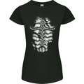 Roman Armour Fancy Dress Warrior Gym MMA Womens Petite Cut T-Shirt Black