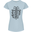 Roman Armour Fancy Dress Warrior Gym MMA Womens Petite Cut T-Shirt Light Blue