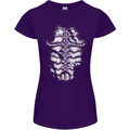 Roman Armour Fancy Dress Warrior Gym MMA Womens Petite Cut T-Shirt Purple