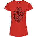 Roman Armour Fancy Dress Warrior Gym MMA Womens Petite Cut T-Shirt Red