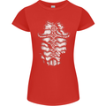 Roman Armour Fancy Dress Warrior Gym MMA Womens Petite Cut T-Shirt Red