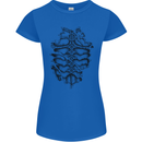 Roman Armour Fancy Dress Warrior Gym MMA Womens Petite Cut T-Shirt Royal Blue