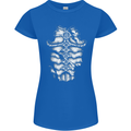 Roman Armour Fancy Dress Warrior Gym MMA Womens Petite Cut T-Shirt Royal Blue