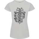 Roman Armour Fancy Dress Warrior Gym MMA Womens Petite Cut T-Shirt Sports Grey