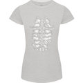 Roman Armour Fancy Dress Warrior Gym MMA Womens Petite Cut T-Shirt Sports Grey