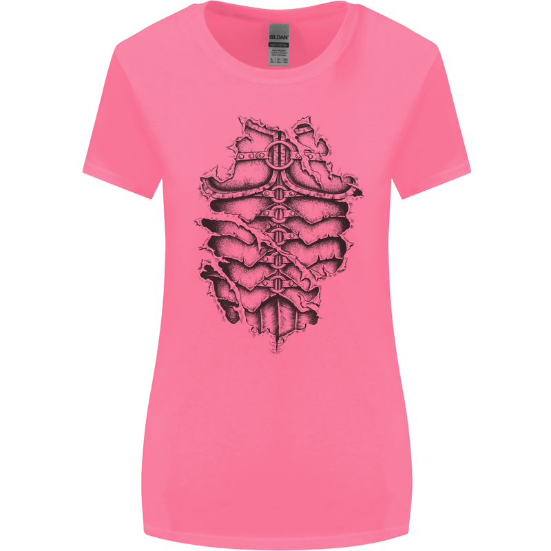 Roman Armour Fancy Dress Warrior Gym MMA Womens Wider Cut T-Shirt Azalea