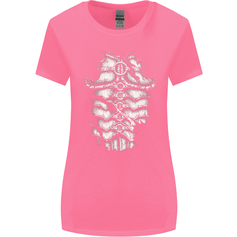 Roman Armour Fancy Dress Warrior Gym MMA Womens Wider Cut T-Shirt Azalea