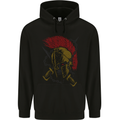 Roman Demon Skull MMA Gym Spartan Helmet Mens 80% Cotton Hoodie Black