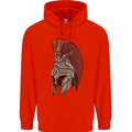 Roman Helmet Bodybuilding Gym Spartan Childrens Kids Hoodie Bright Red