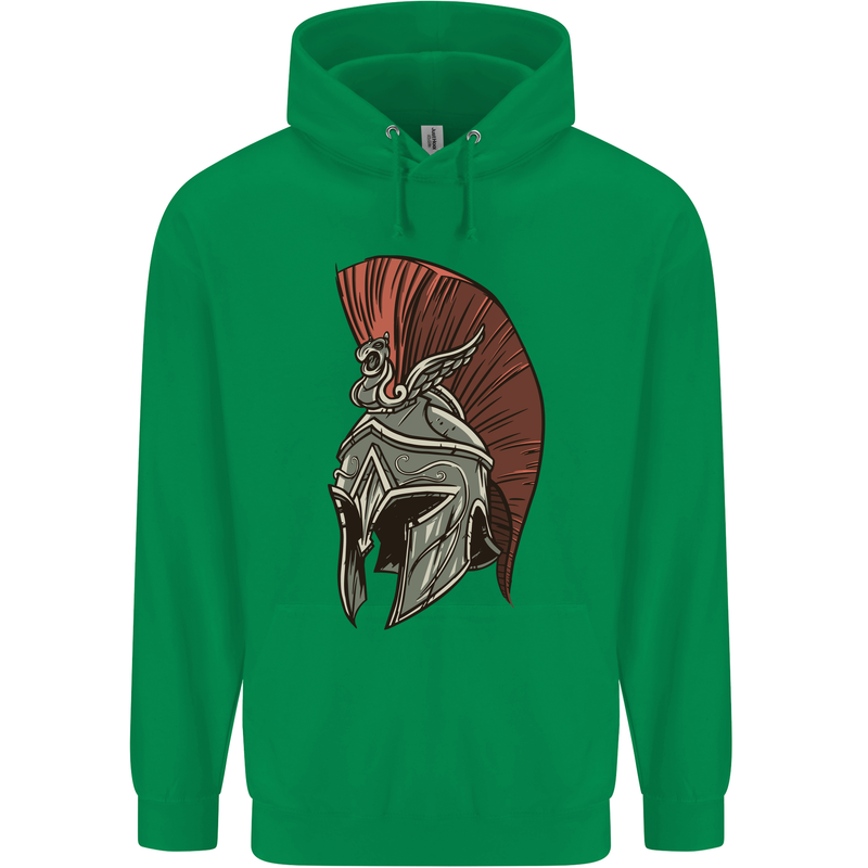 Roman Helmet Bodybuilding Gym Spartan Childrens Kids Hoodie Irish Green